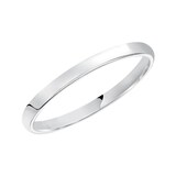 Mayors Platinum 2mm Low Dome D Shape Wedding Band - Ring Size 7.5
