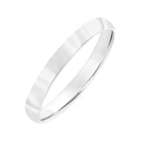 Mayors Platinum 3mm Low Dome D Shape Wedding Band - Ring Size 4