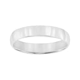 Mayors Platinum 4mm Low Dome D Shape Wedding Band - Ring Size 10