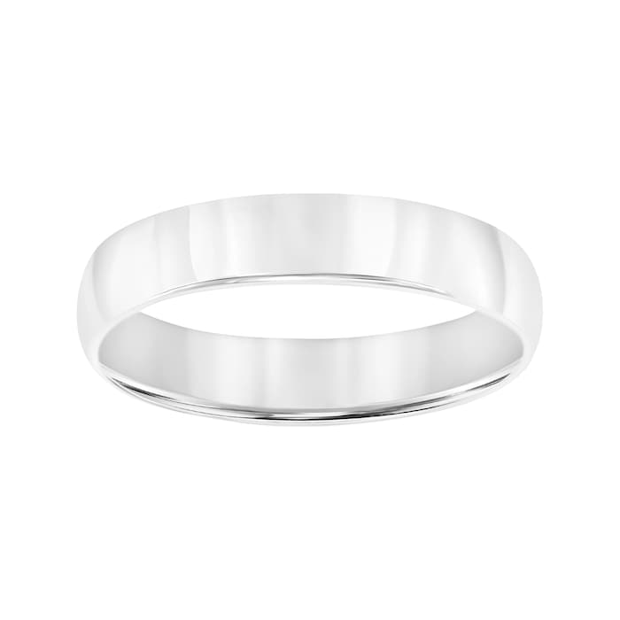 Mayors Platinum 5mm Low Dome D Shape Wedding Band - Ring Size 11.5