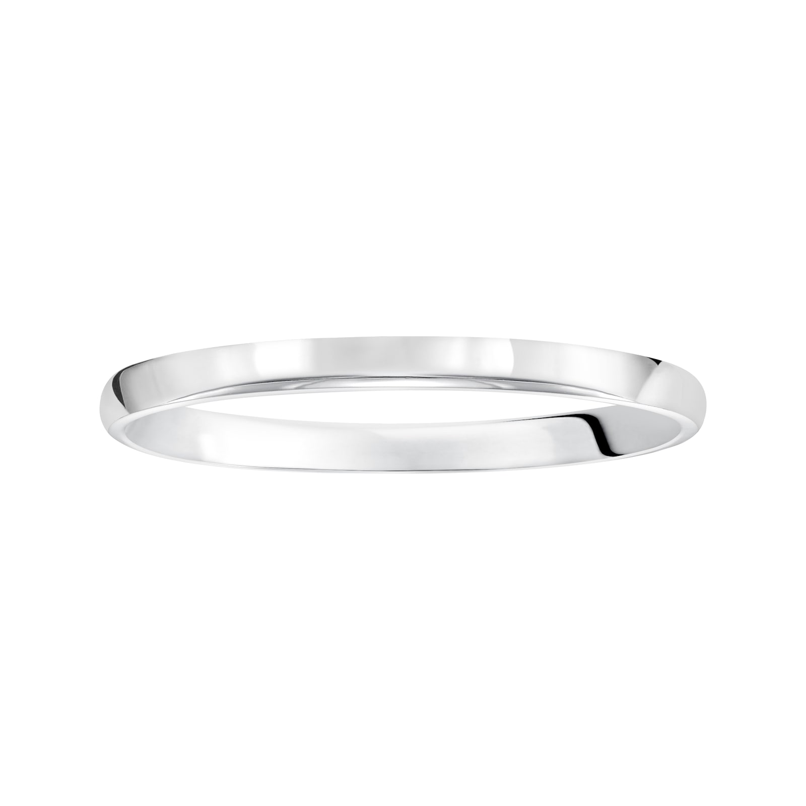 Mayors Platinum 2mm Low Dome Court Wedding Band - Ring Size 5.5
