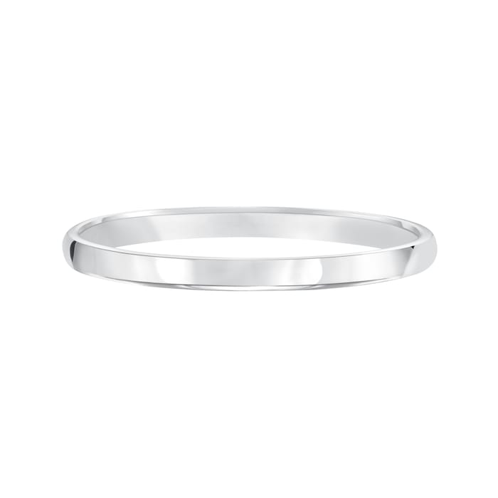Mayors Platinum 2mm Low Dome Court Wedding Band - Ring Size 4.5