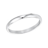 Mayors Platinum 2mm Low Dome Court Wedding Band - Ring Size 4.5