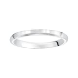 Mayors Platinum 2.5mm High Dome Court Wedding Band - Ring Size 8