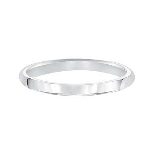 Mayors Platinum 2.5mm High Dome Court Wedding Band