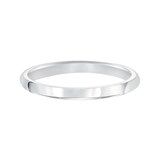 Mayors Platinum 2.5mm High Dome Court Wedding Band - Ring Size 8