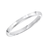 Mayors Platinum 2.5mm High Dome Court Wedding Band - Ring Size 8