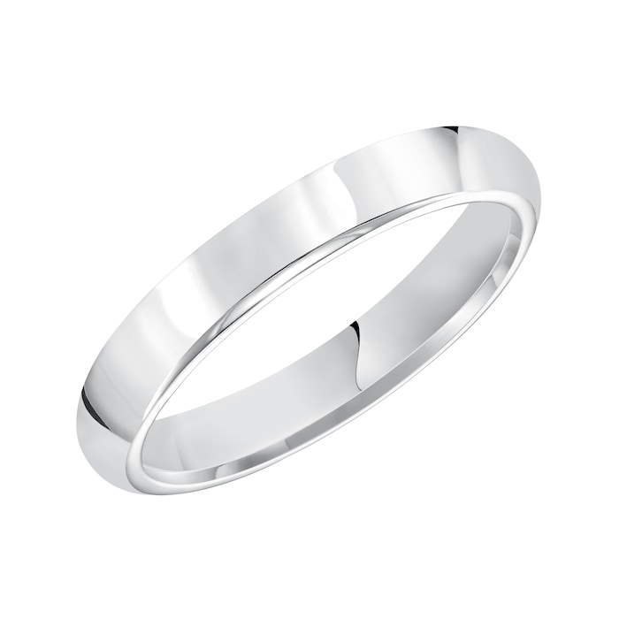 Mayors Platinum 4mm High Dome Court Wedding Band - Ring Size 11.5