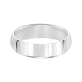 Mayors Platinum 6mm High Dome Court Wedding Band - Ring Size 9.5
