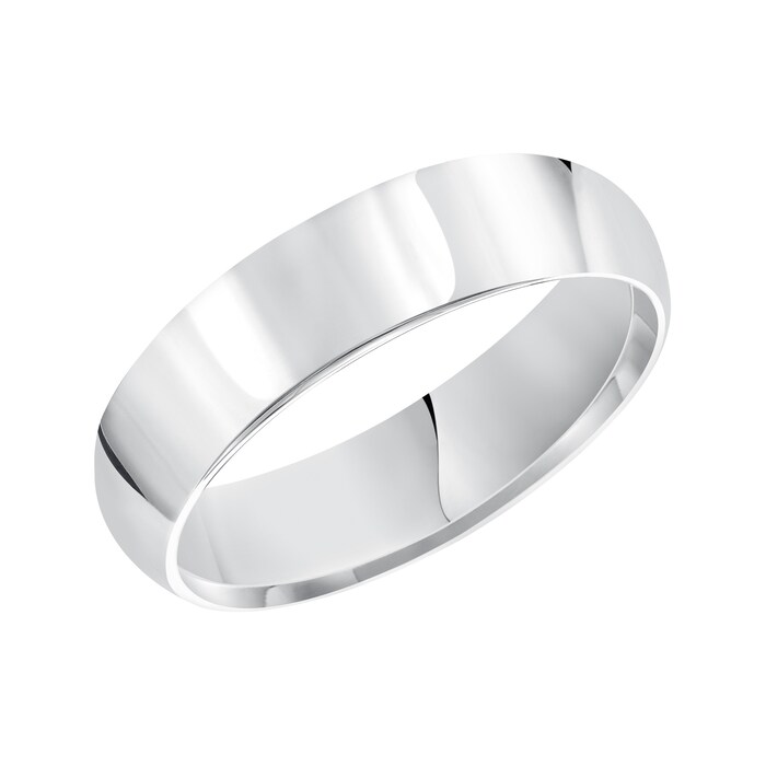 Mayors Platinum 6mm High Dome Court Wedding Band - Ring Size 9.5