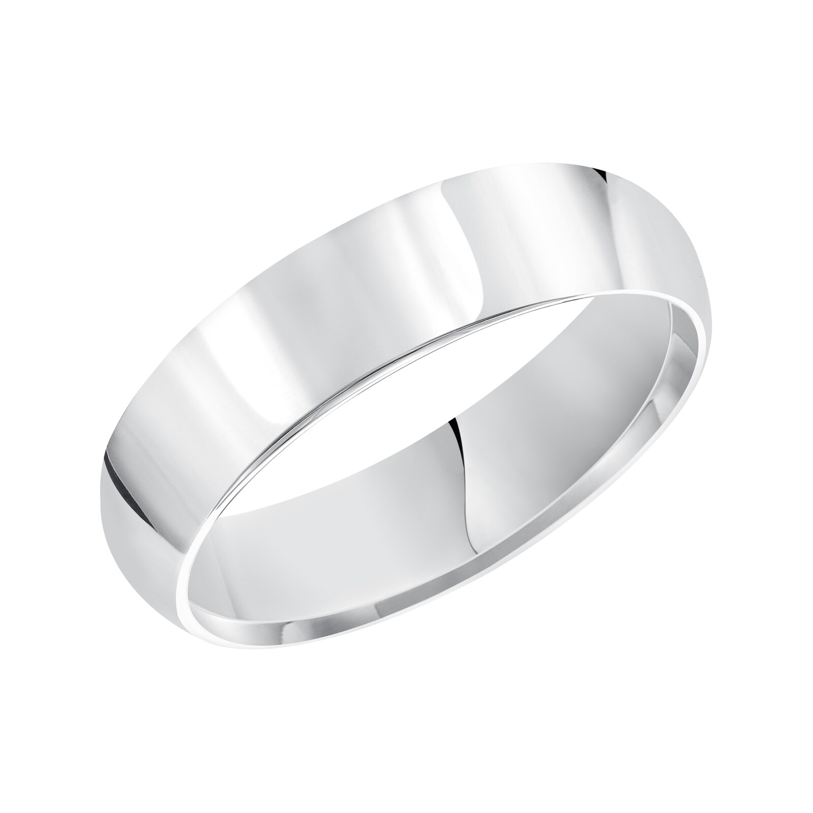 Mayors Platinum 6mm High Dome Court Wedding Band - Ring Size 10.5