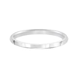 Mayors Platinum 2mm High Dome D Shape Wedding Band - Ring Size 5