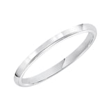 Mayors Platinum 2mm High Dome D Shape Wedding Band - Ring Size 5