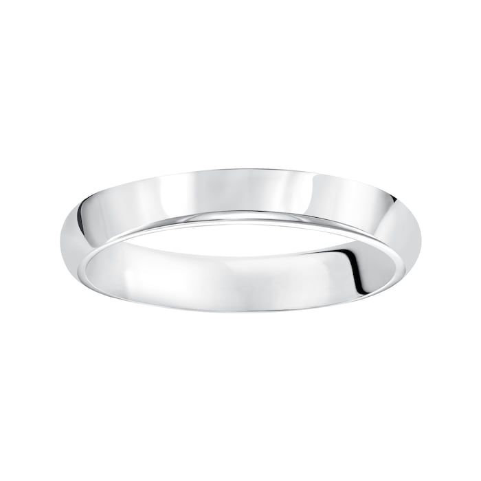 Mayors Platinum 4mm High Dome D Shape Wedding Band - Ring Size 11.5