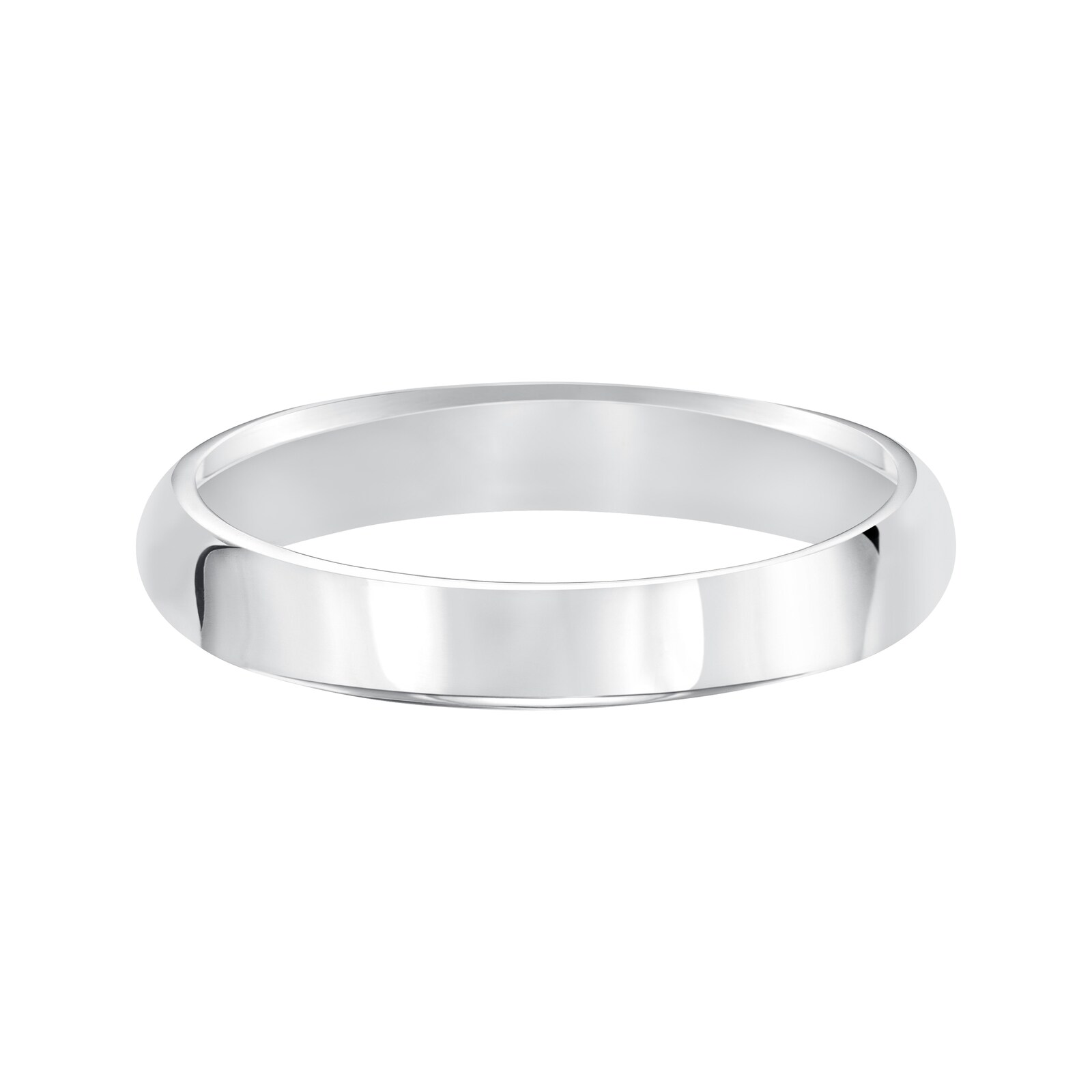 Mayors Platinum 4mm High Dome D Shape Wedding Band - Ring Size 9