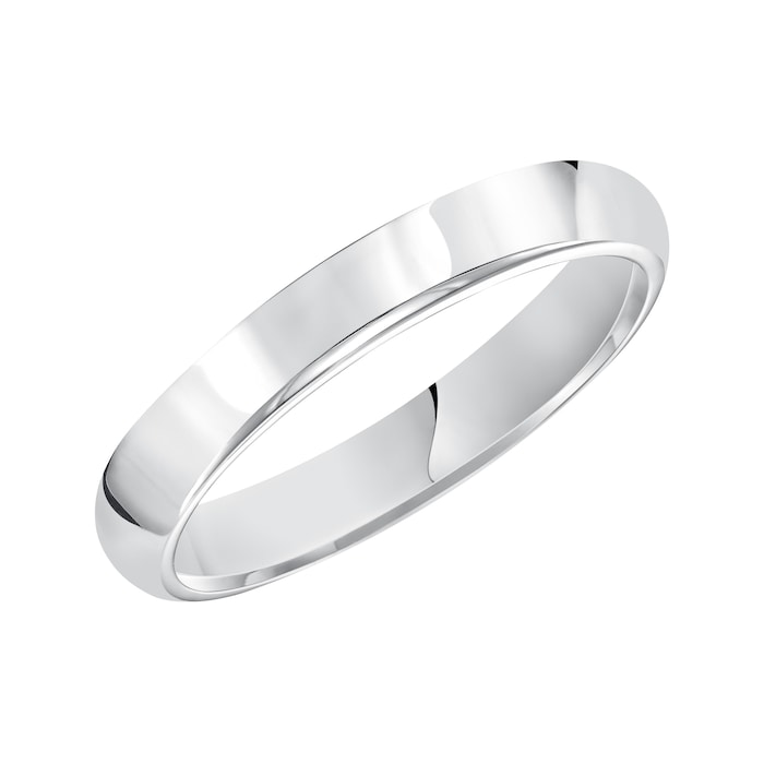 Mayors Platinum 4mm High Dome D Shape Wedding Band - Ring Size 11.5
