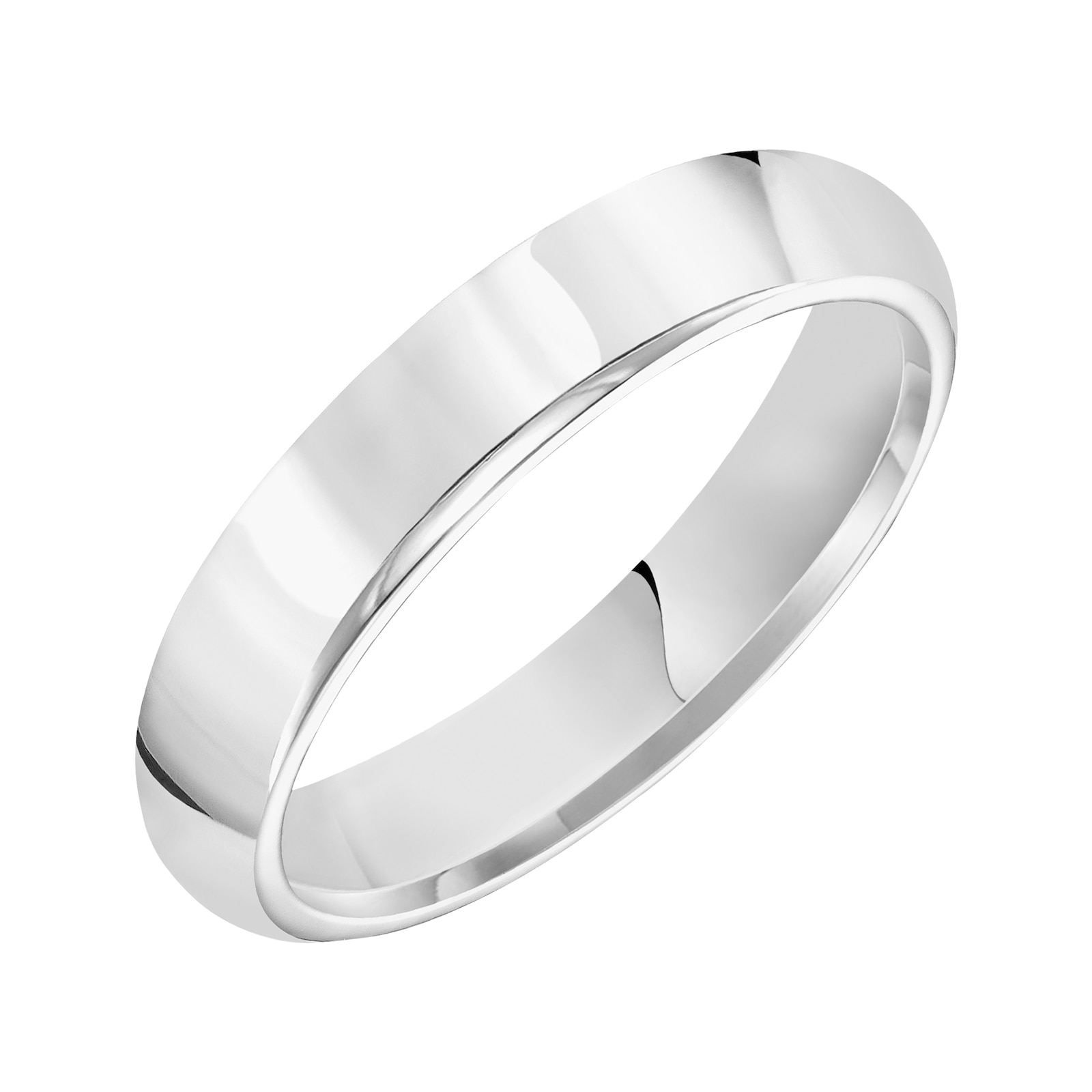 Mayors Platinum 5mm High Dome D Shape Wedding Band - Ring Size 12