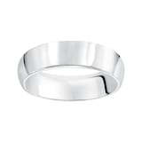 Mayors Platinum 6mm High Dome D Shape Wedding Band - Ring Size 11.5