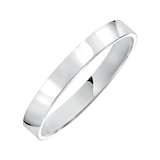 Mayors Platinum 3mm Flat Court Wedding Band - Ring Size 8