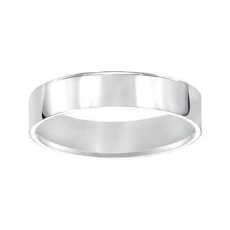 Mayors Platinum 5mm Flat Court Wedding Band
