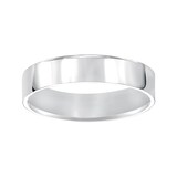 Mayors Platinum 5mm Flat Court Wedding Band - Ring Size 11