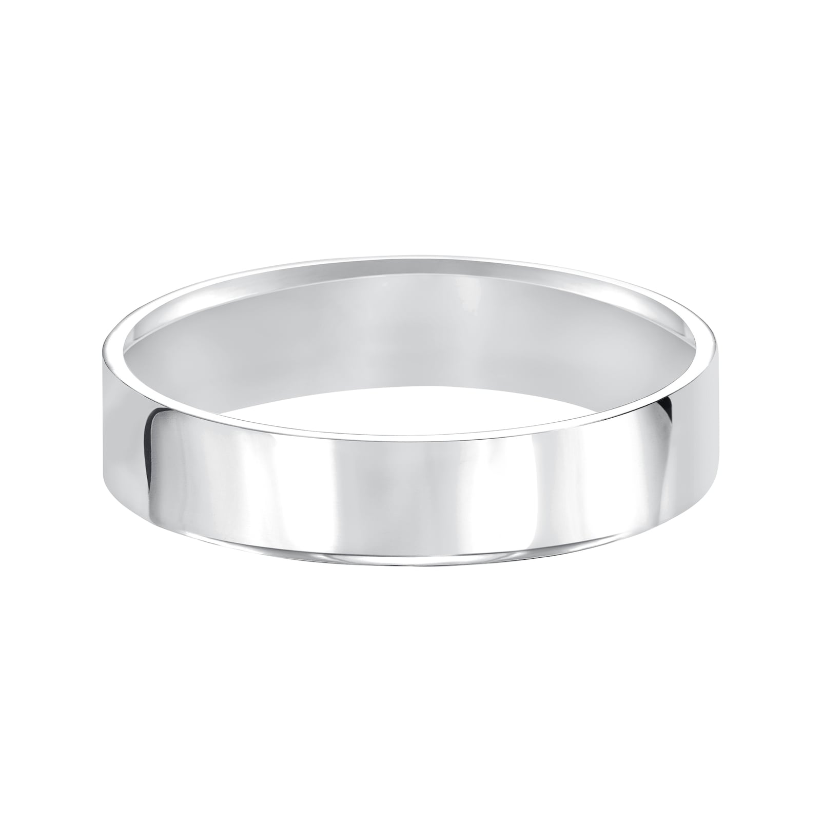 Mayors Platinum 5mm Flat Court Wedding Band - Ring Size 10.5