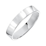 Mayors Platinum 5mm Flat Court Wedding Band - Ring Size 11
