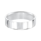 Mayors Platinum 6mm Flat Court Wedding Band - Ring Size 11.5