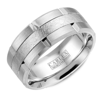 Carlex Carlex Platinum 9mm Gents Band Carlex Carlex Platinum 9mm Gents Band