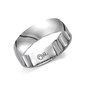  Platinum Mens 6mm Mens Plain Wedding Band - Ring Size 10