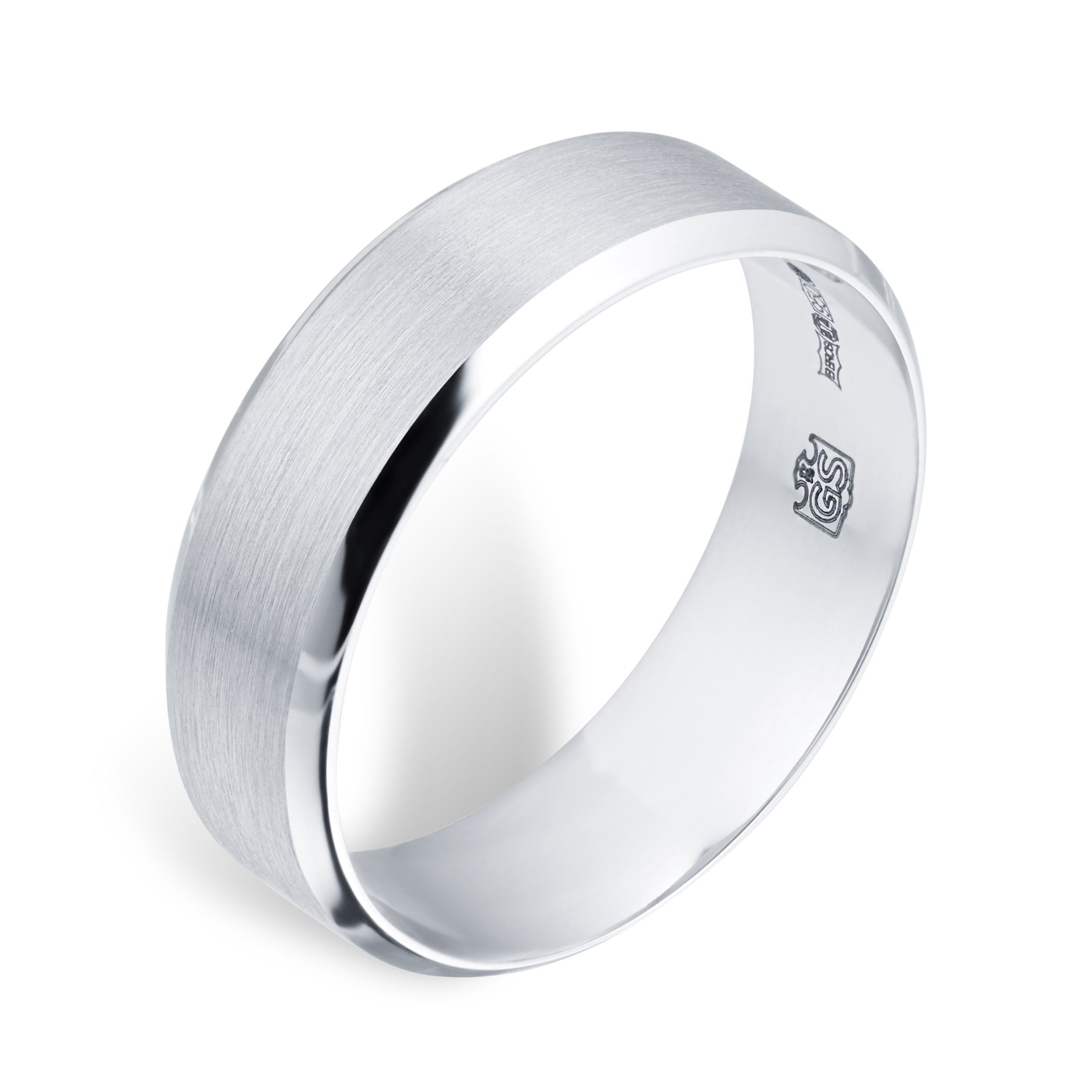 Goldsmiths Platinum 6mm Mens Edged Fancy Wedding Ring Goldsmiths Platinum 6mm Mens Edged Fancy Wedding Ring