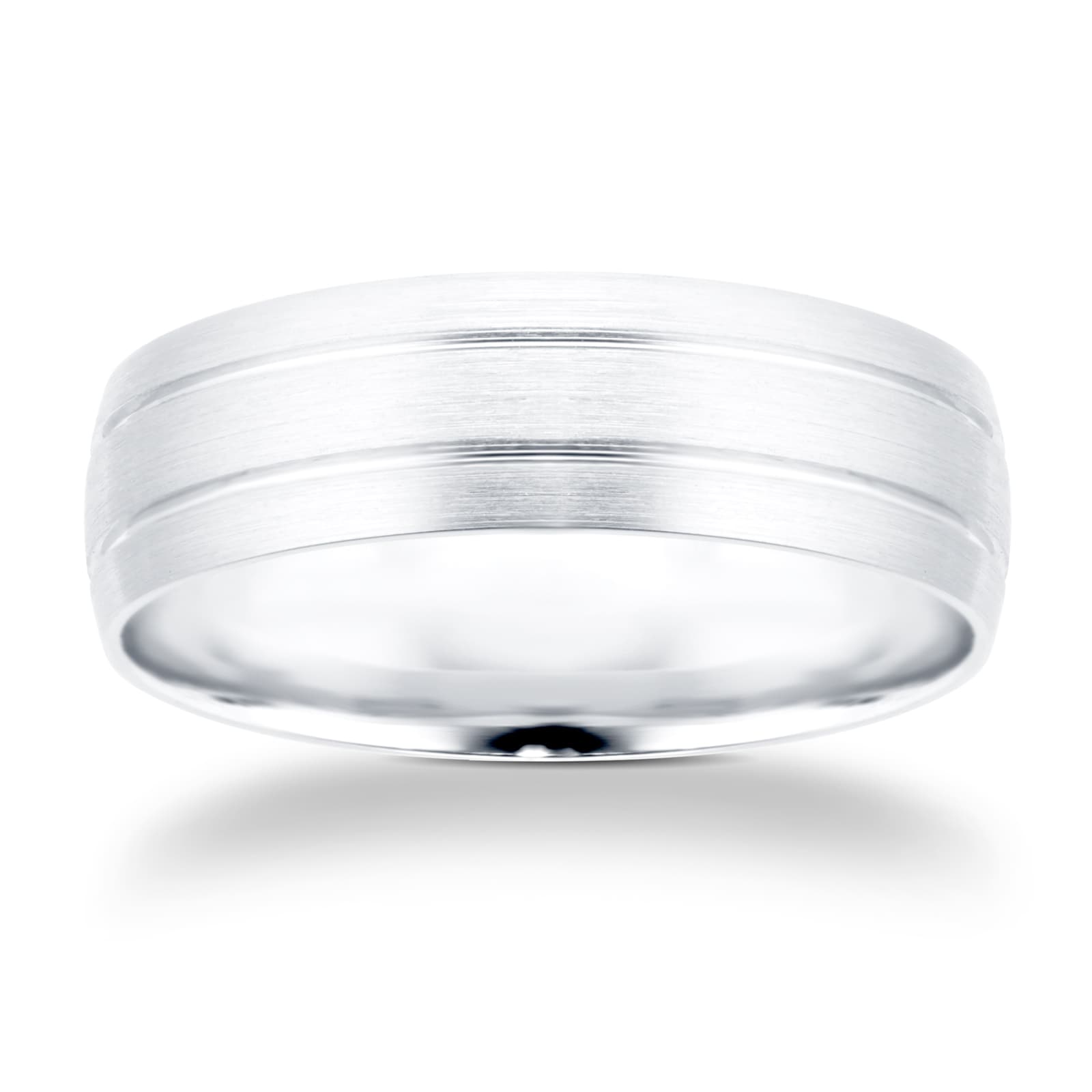Goldsmiths Platinum Mens 2 Groove Fancy Wedding Ring Goldsmiths Platinum Mens 2 Groove Fancy Wedding Ring