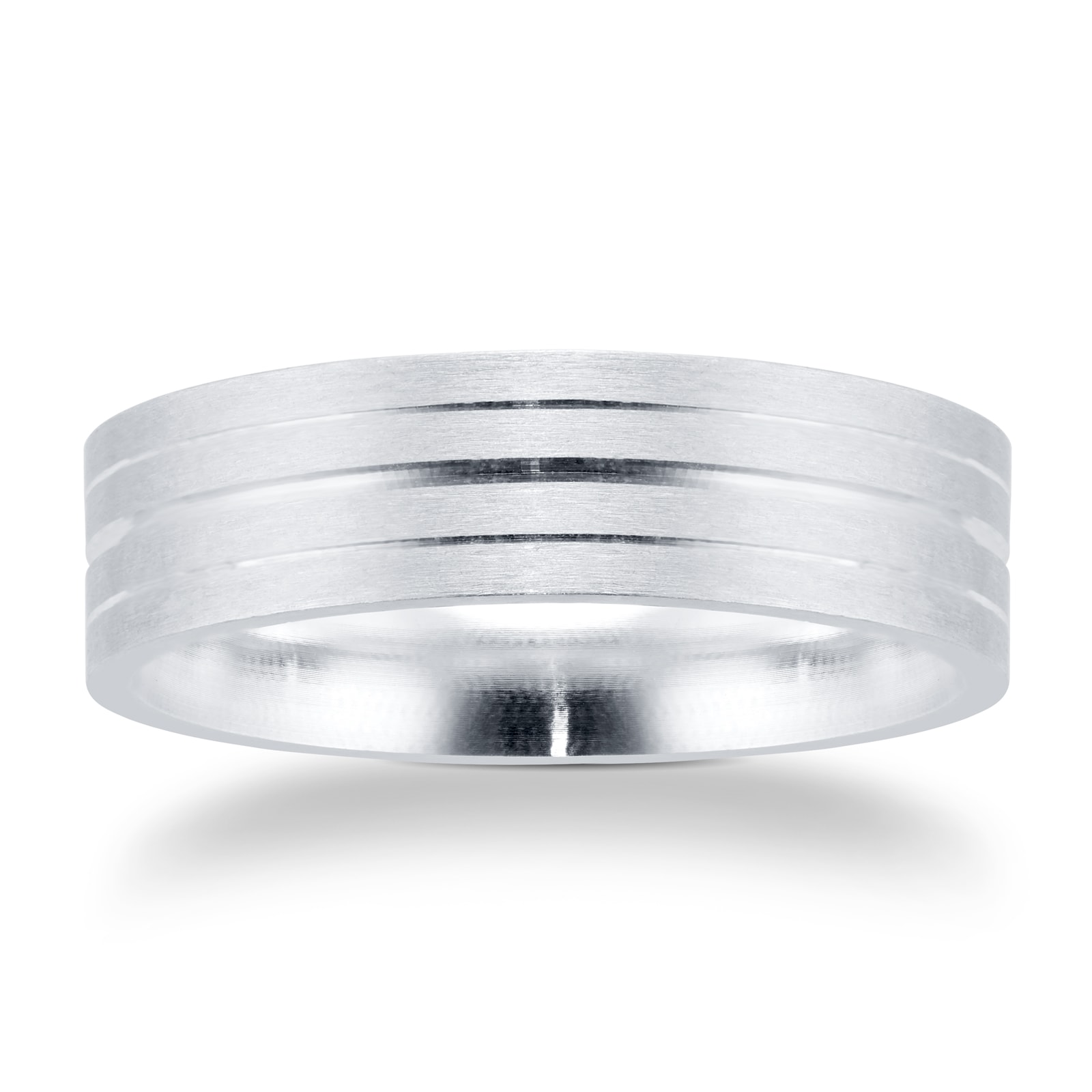 Goldsmiths Platinum 6mm Flat Fancy Wedding Band Goldsmiths Platinum 6mm Flat Fancy Wedding Band