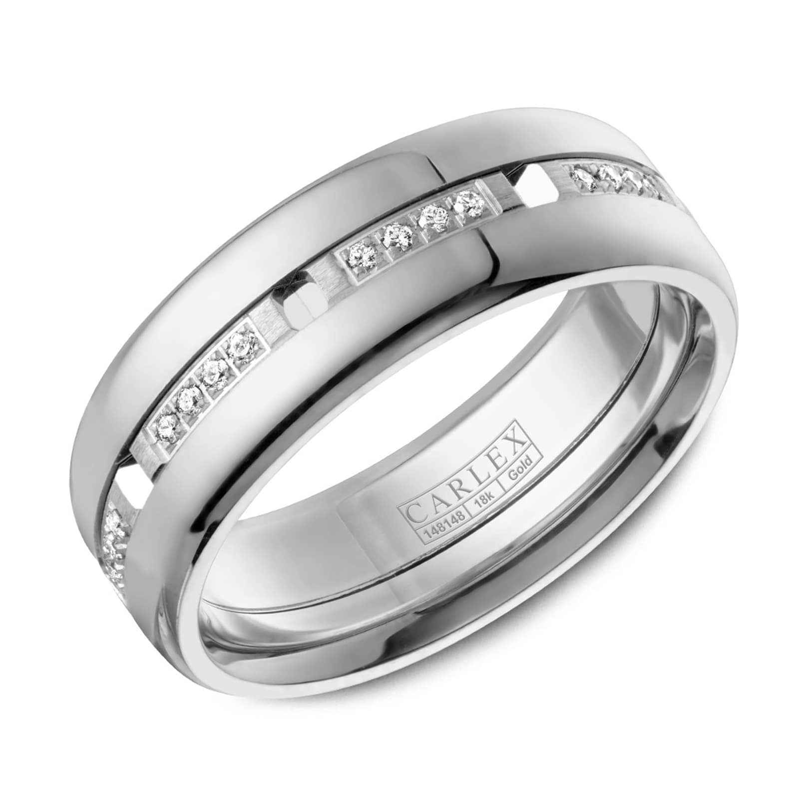 Carlex Carlex Platinum 7.5mm 0.21cttw Diamond Band