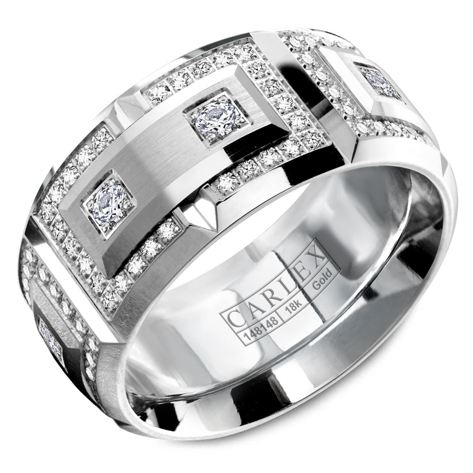 Carlex Carlex Platinum 11mm 1.10cttw Diamond Band Carlex Carlex Platinum 11mm 1.10cttw Diamond Band