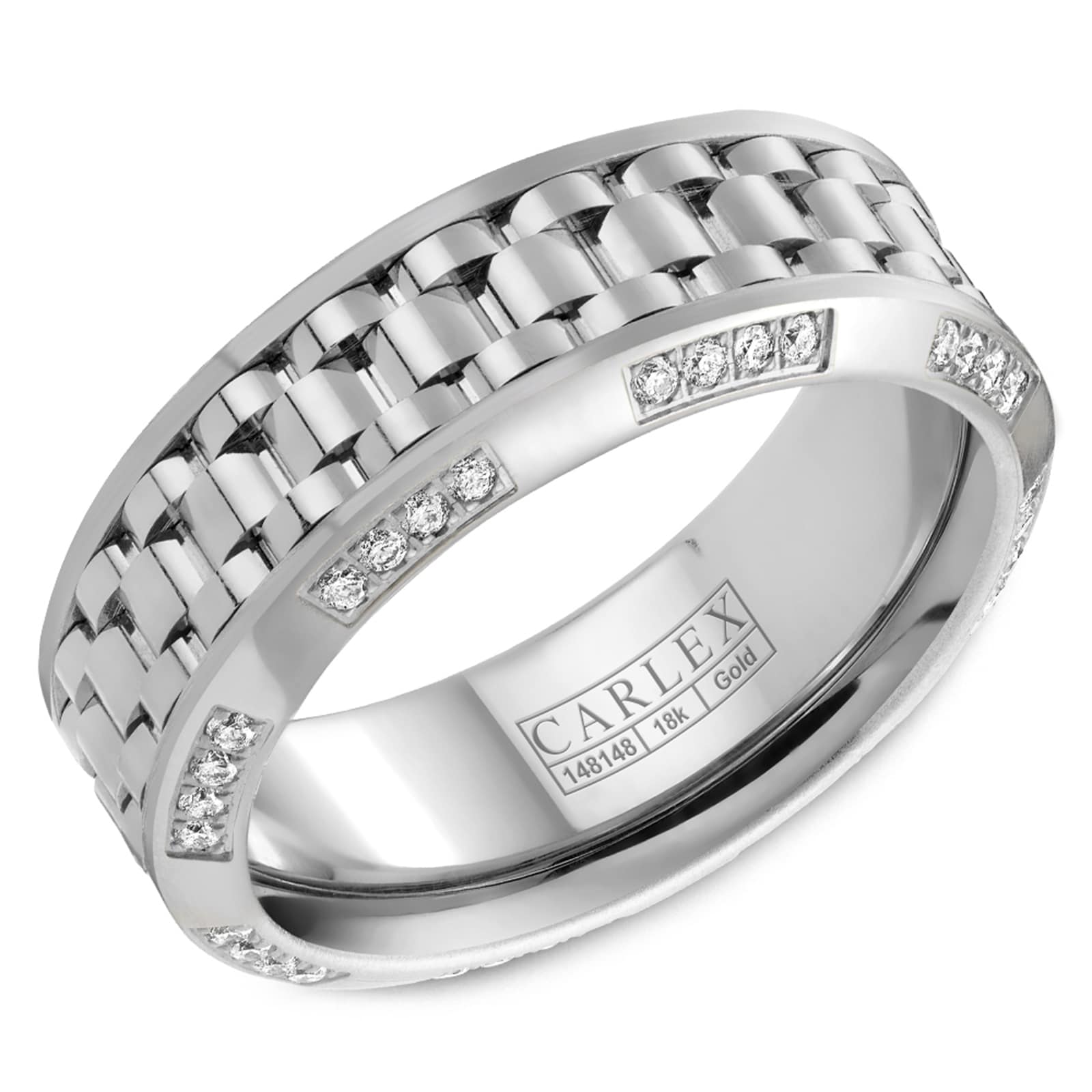 Carlex Carlex Platinum 8mm 0.40cttw Diamond Band - Ring Size 11.5
