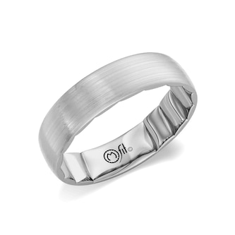  Platinum 5.5mm Mens Carved Wedding Band - Ring Size 10