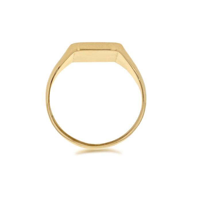 Goldsmiths 9ct Yellow Gold Square Mens Signet Ring