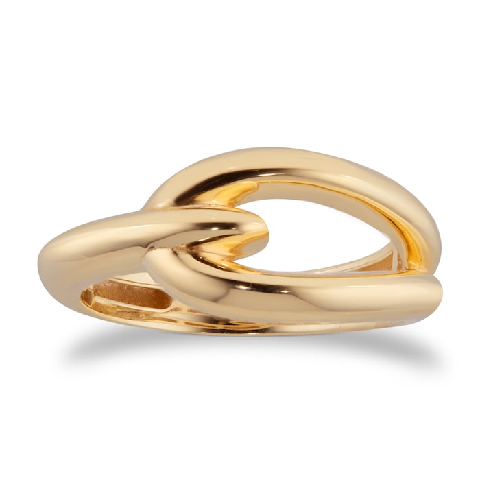 Goldsmiths 9ct Yellow Gold Loop Knot Ring