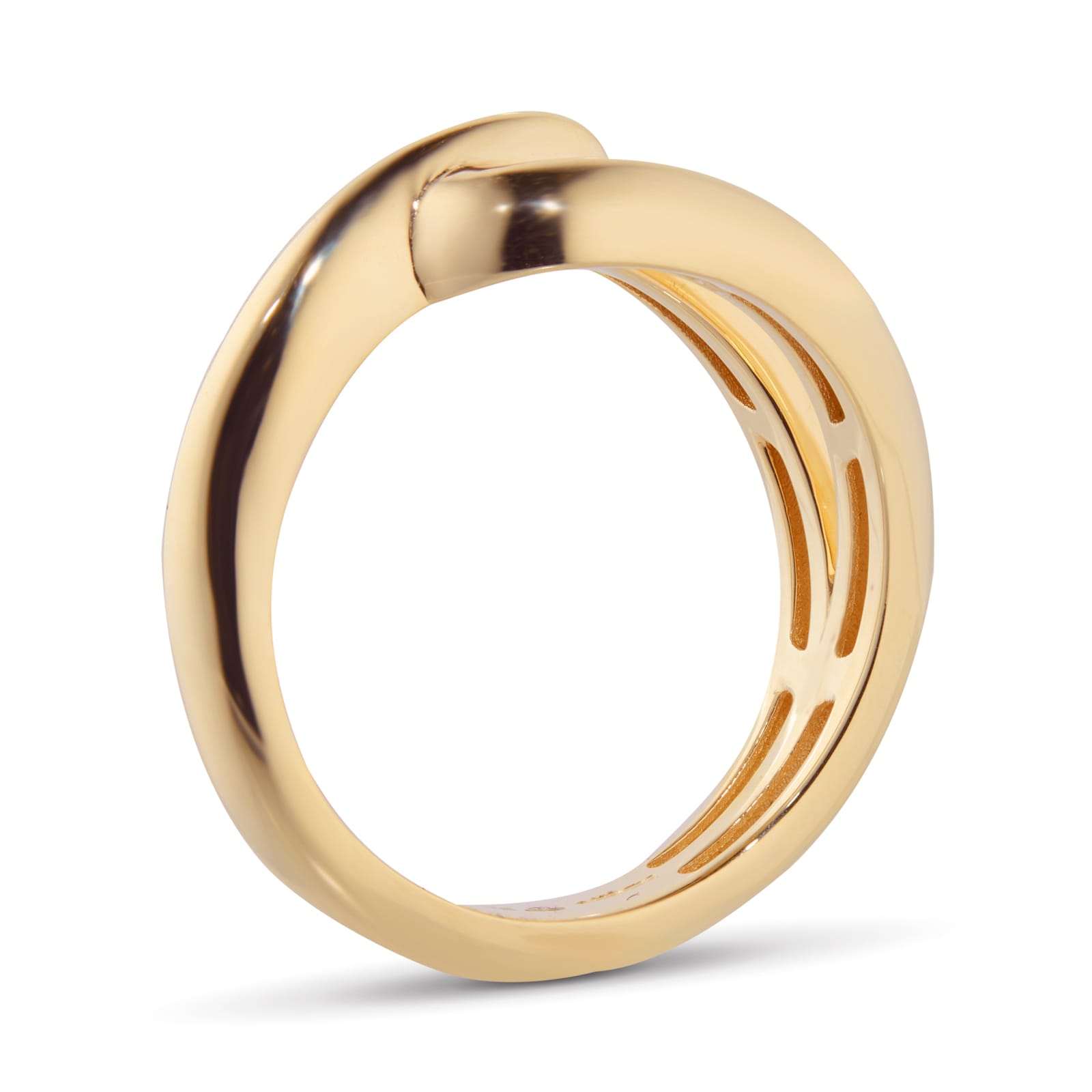Goldsmiths 9ct Yellow Gold Loop Knot Ring - Ring Size J