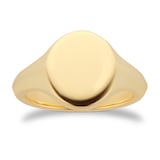 Mappin & Webb 18ct Yellow Gold 12x10 Oval Signet Ring