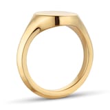 Mappin & Webb 18ct Yellow Gold 12x10 Oval Signet Ring