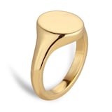 Mappin & Webb 18ct Yellow Gold 12x10 Oval Signet Ring