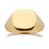 Mappin & Webb 18ct Yellow Gold 11x10 Cushion Signet Ring