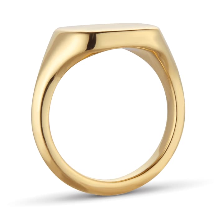 Mappin & Webb 18ct Yellow Gold 11x10 Cushion Signet Ring
