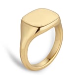 Mappin & Webb 18ct Yellow Gold 11x10 Cushion Signet Ring