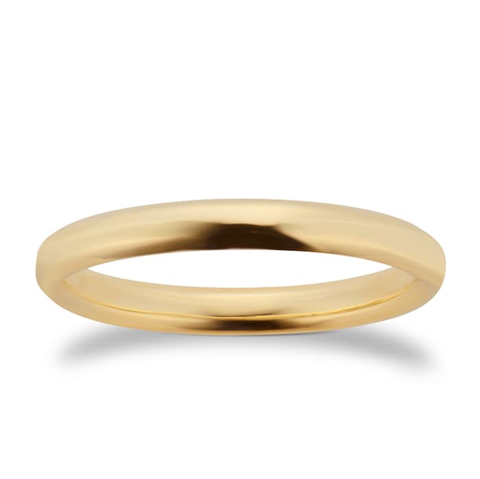Mappin & Webb 18ct Yellow Gold 2.5mm Knife Edge Band Ring