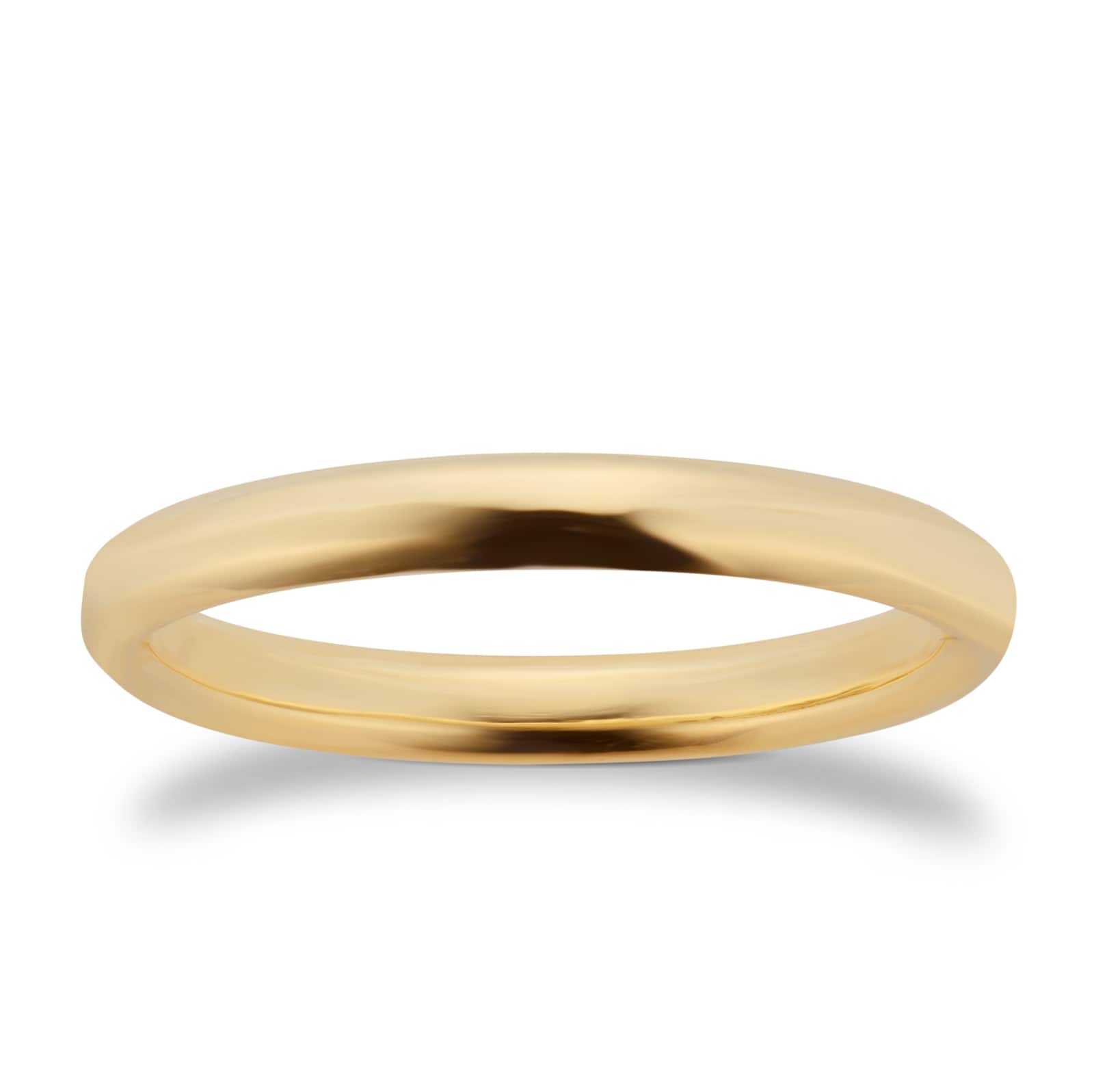 Mappin & Webb 18ct Yellow Gold 2.5mm Knife Edge Band Ring