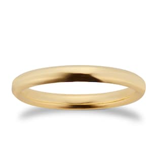 Mappin & Webb 18ct Yellow Gold 2.5mm Knife Edge Band Ring