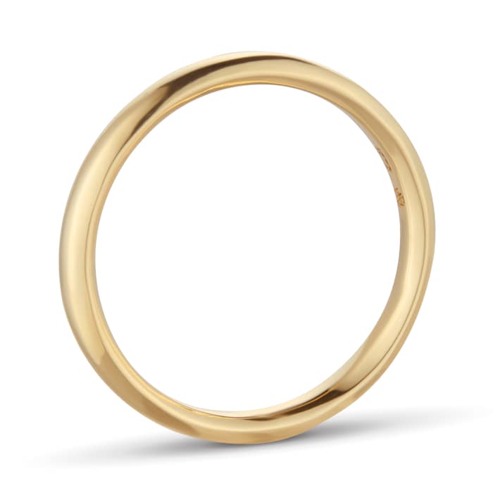 Mappin & Webb 18ct Yellow Gold 2.5mm Knife Edge Band Ring
